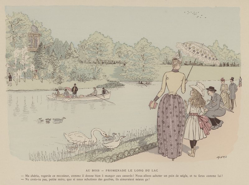 Illustration til Paris Brillant (farve litho) af Maurice Charles Mathieu Bonvoisin