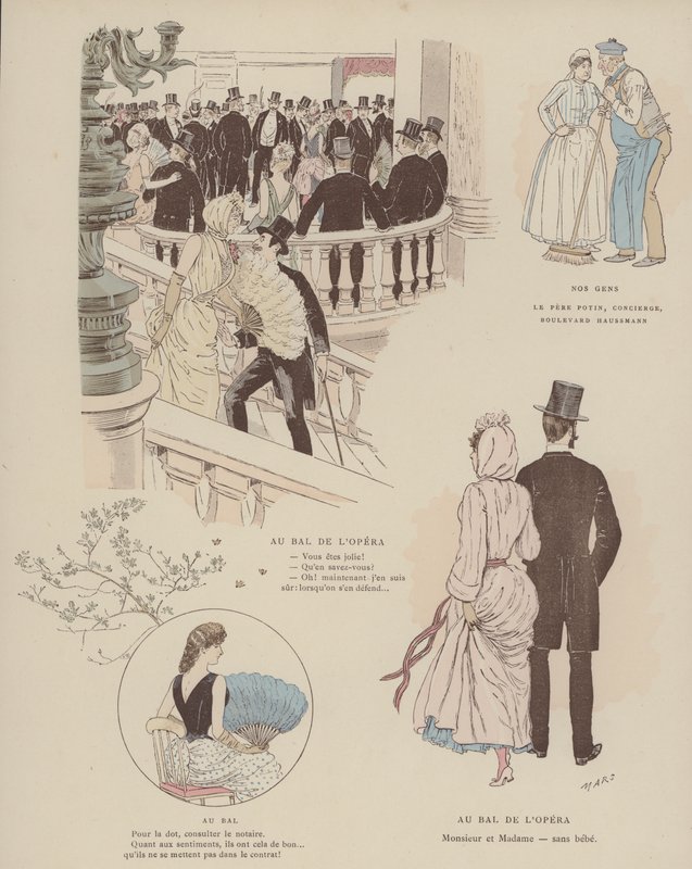 Illustration til Paris Brillant (farve litho) af Maurice Charles Mathieu Bonvoisin