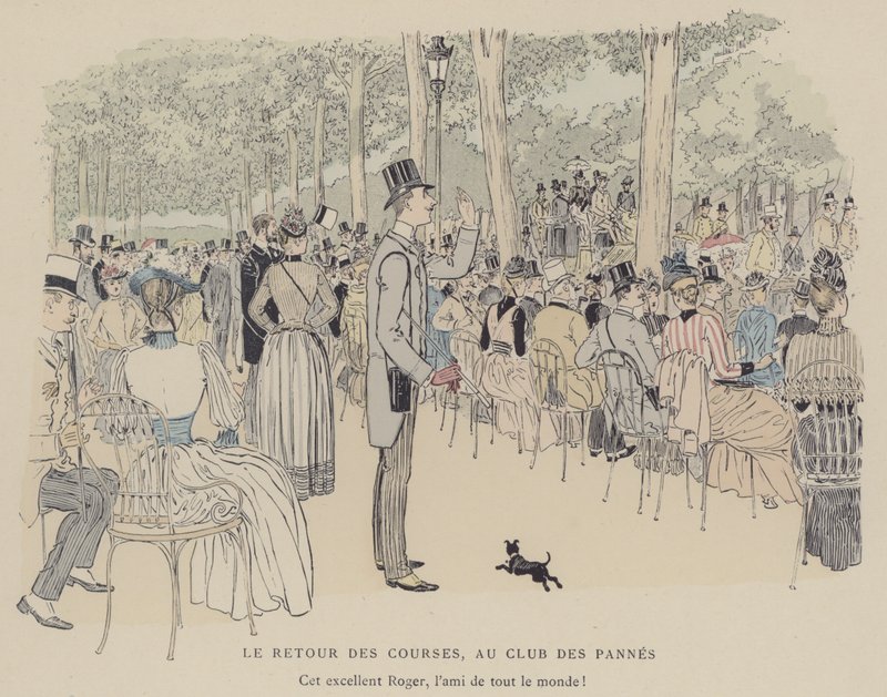 Illustration til Paris Brillant (farve litho) af Maurice Charles Mathieu Bonvoisin