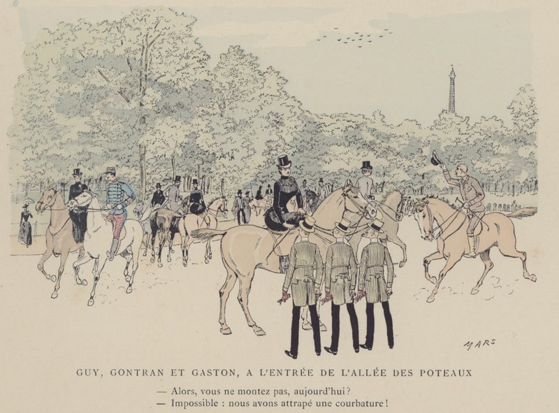 Illustration til Paris Brilliant (farve litho) af Maurice Charles Mathieu Bonvoisin