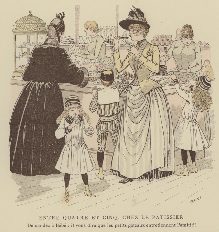 Illustration til Paris Brillant (farve litografi) af Maurice Charles Mathieu Bonvoisin