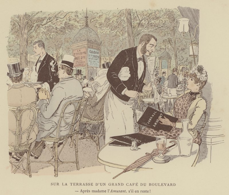 Illustration til Paris Brilliant (farve litho) af Maurice Charles Mathieu Bonvoisin