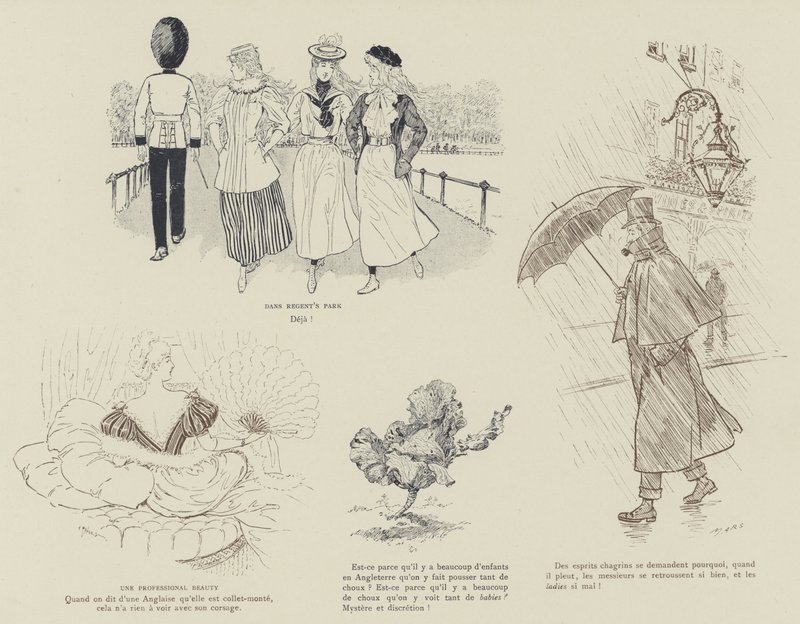Illustration til La Vie De Londres af Mars af Maurice Charles Mathieu Bonvoisin
