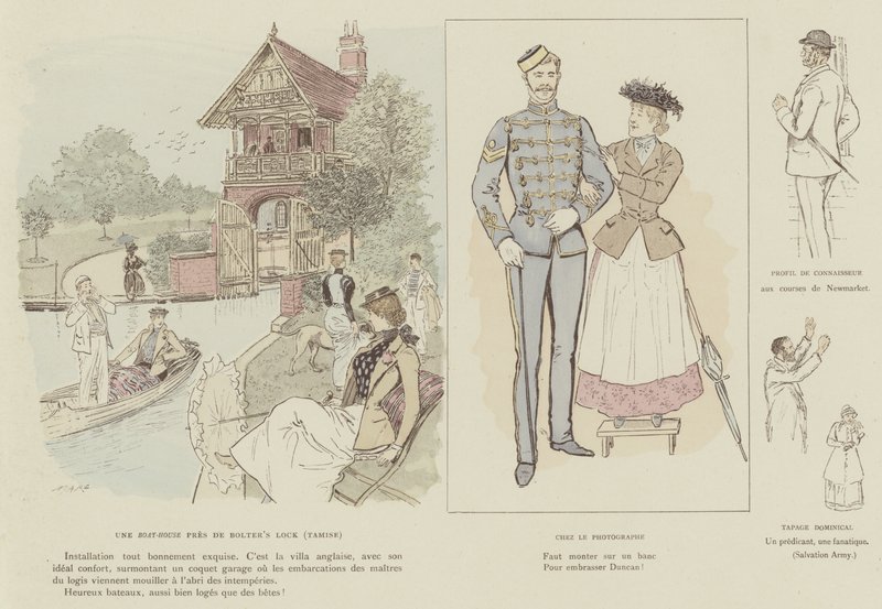 Illustration til La Vie De Londres af Mars af Maurice Charles Mathieu Bonvoisin