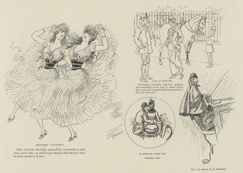 Illustration til La Vie De Londres af Mars af Maurice Charles Mathieu Bonvoisin