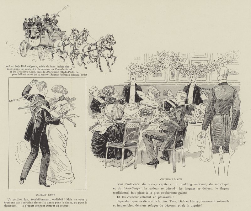Illustration til La Vie De Londres af Mars af Maurice Charles Mathieu Bonvoisin