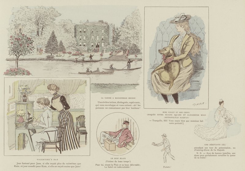 Illustration til La Vie De Londres af Mars af Maurice Charles Mathieu Bonvoisin
