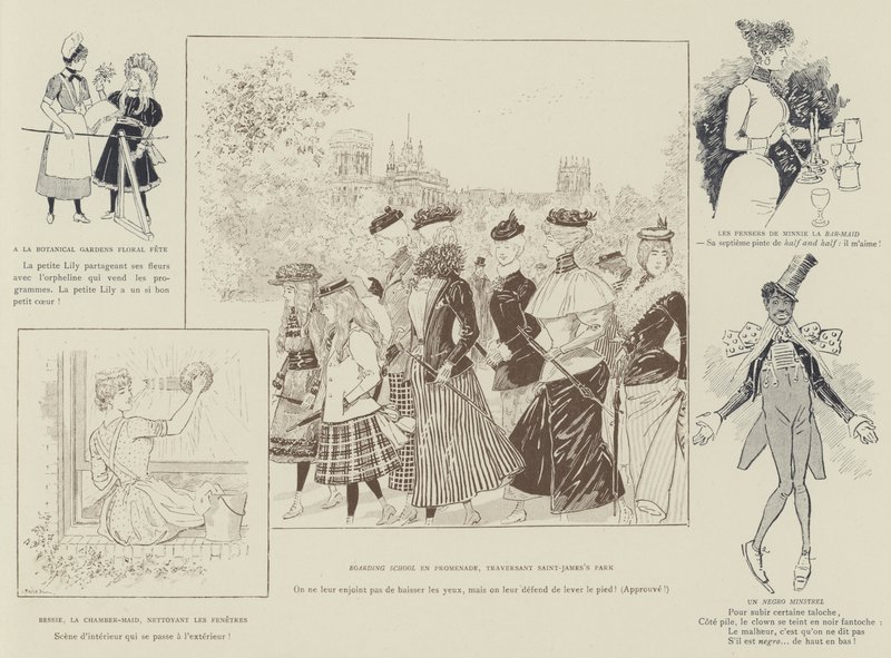 Illustration til La Vie De Londres af Mars af Maurice Charles Mathieu Bonvoisin