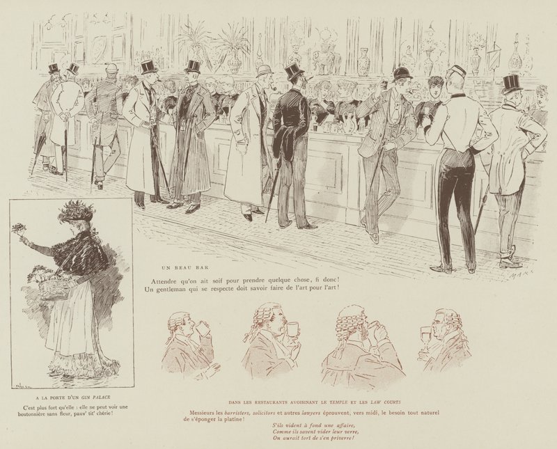 Illustration til La Vie De Londres af Mars af Maurice Charles Mathieu Bonvoisin