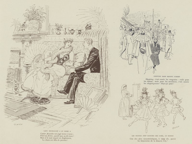 Illustration til La Vie De Londres af Mars af Maurice Charles Mathieu Bonvoisin