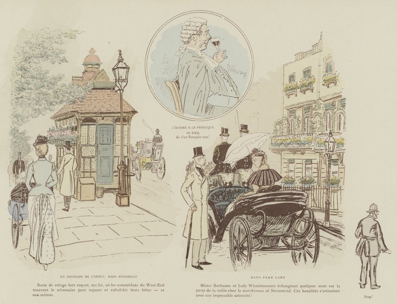 Illustration til La Vie De Londres af Mars af Maurice Charles Mathieu Bonvoisin