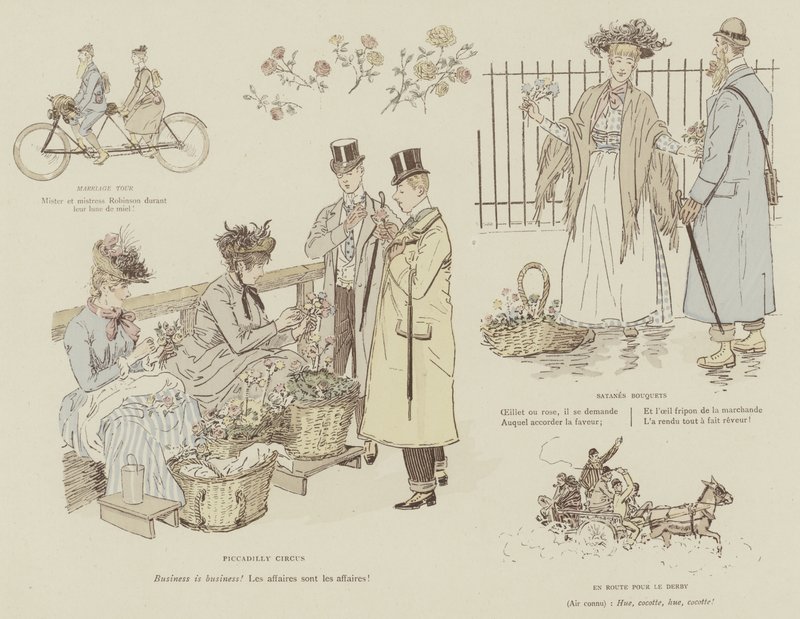 Illustration til La Vie De Londres af Mars af Maurice Charles Mathieu Bonvoisin