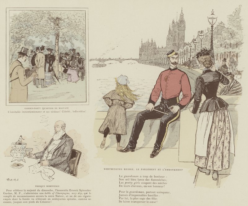 Illustration til La Vie De Londres af Mars af Maurice Charles Mathieu Bonvoisin