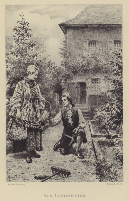 Hos Les Charmettes (gravering) af Maurice Leloir
