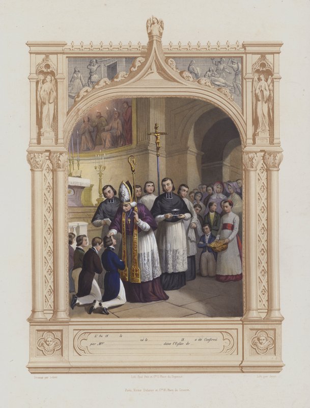 Bekræftelse (akvatint) af Maurice Leloir