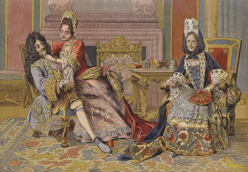 Hertuginden af Bourgognes kendskab til kong Ludvig XIV af Maurice Leloir