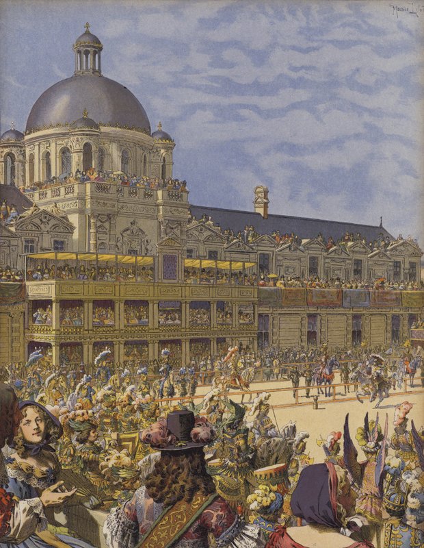 Grand carrousel des Tuileries, hoved løb af kongen kejser af romerne af Maurice Leloir