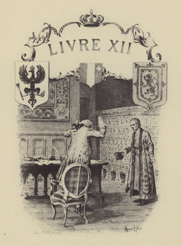 Illustration til bog XII af Jean-Jacques Rousseaus bekendelser (gravering) af Maurice Leloir