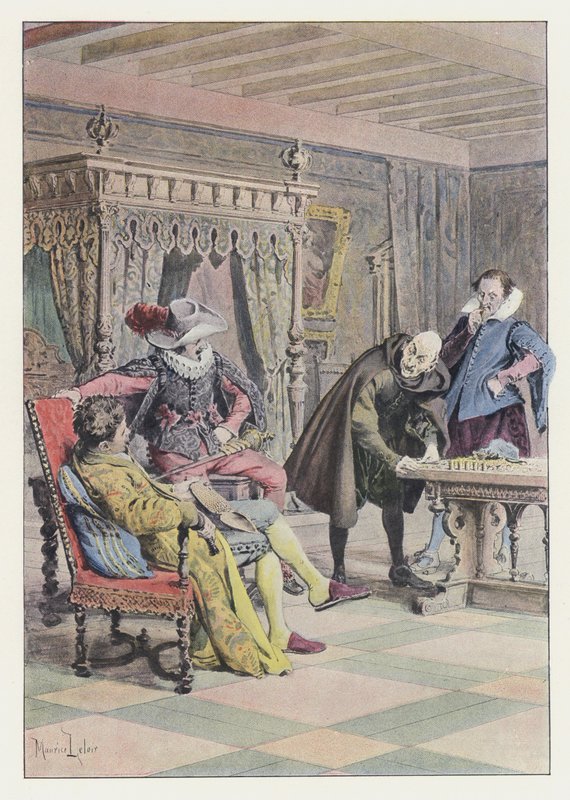 Illustration til Gil Blas (farve litho) af Maurice Leloir