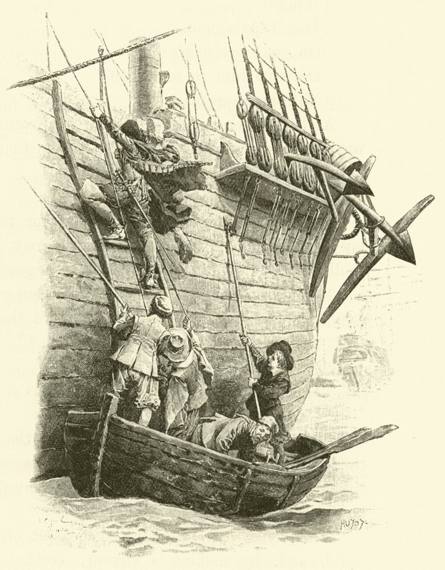 Illustration til De tre musketerer (gravering) af Maurice Leloir