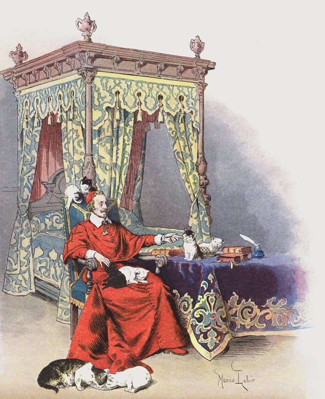 Richelieu leger med sine katte af Maurice Leloir