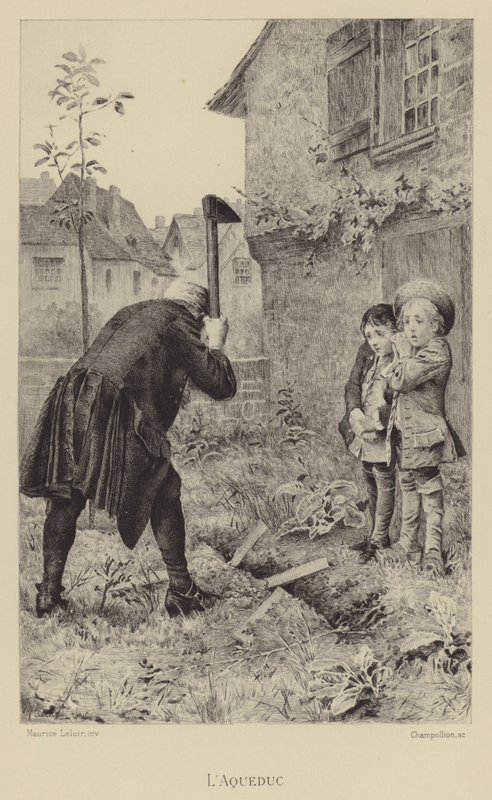 Akvædukten (dybtryk) af Maurice Leloir
