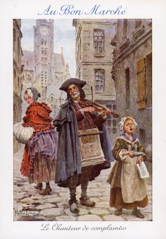 Klagesangeren (farve litho) af Maurice Leloir