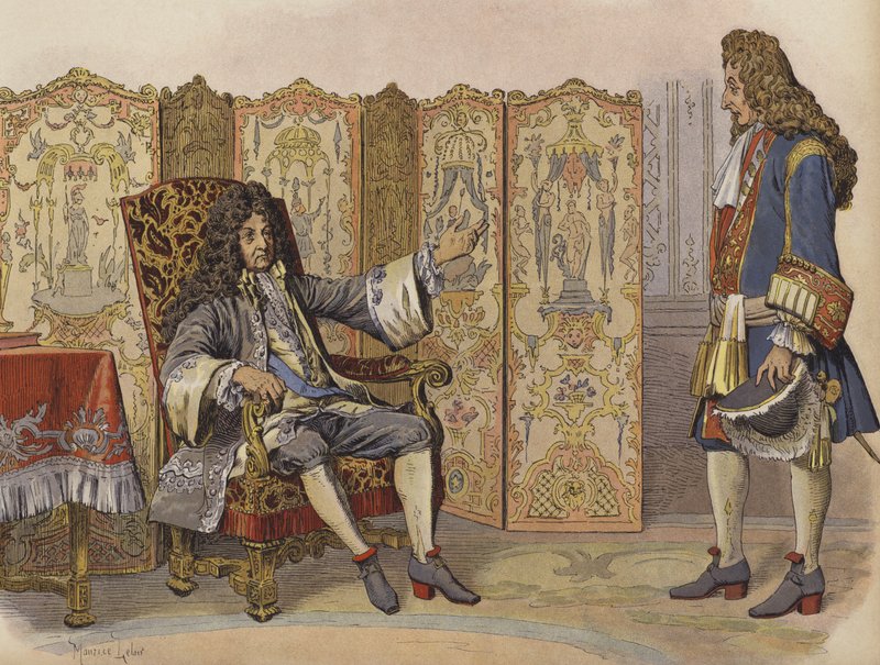 Besøg af Villars til kong Louis XIV ved Marly af Maurice Leloir