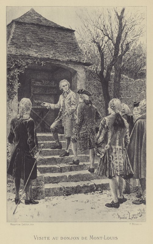 Besøg ved Mont-Louis-borgen (dybtryk) af Maurice Leloir