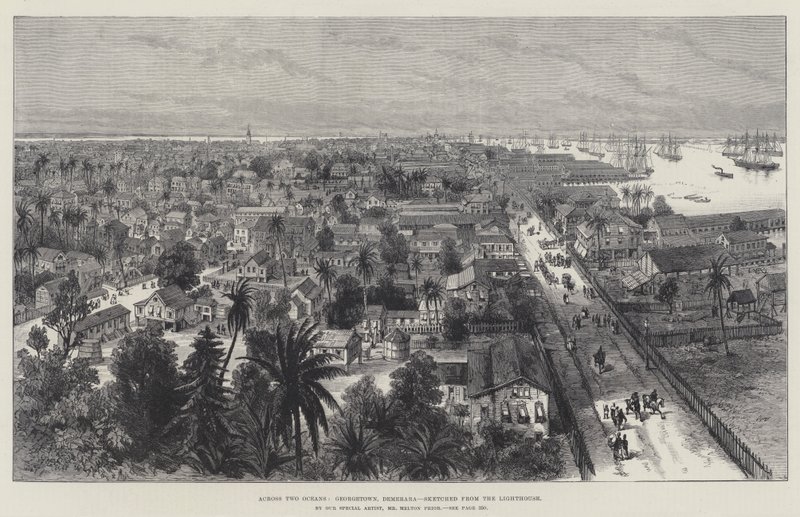 Across Two Oceans, Georgetown, Demerara, skitseret fra fyrtårnet af Melton Prior