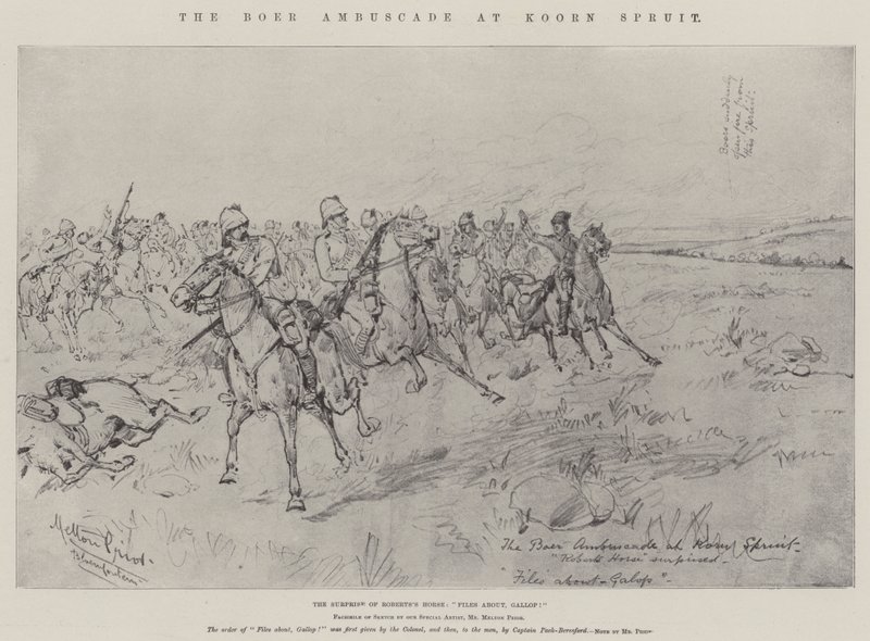 Boer Ambuscade ved Koorn Spruit af Melton Prior