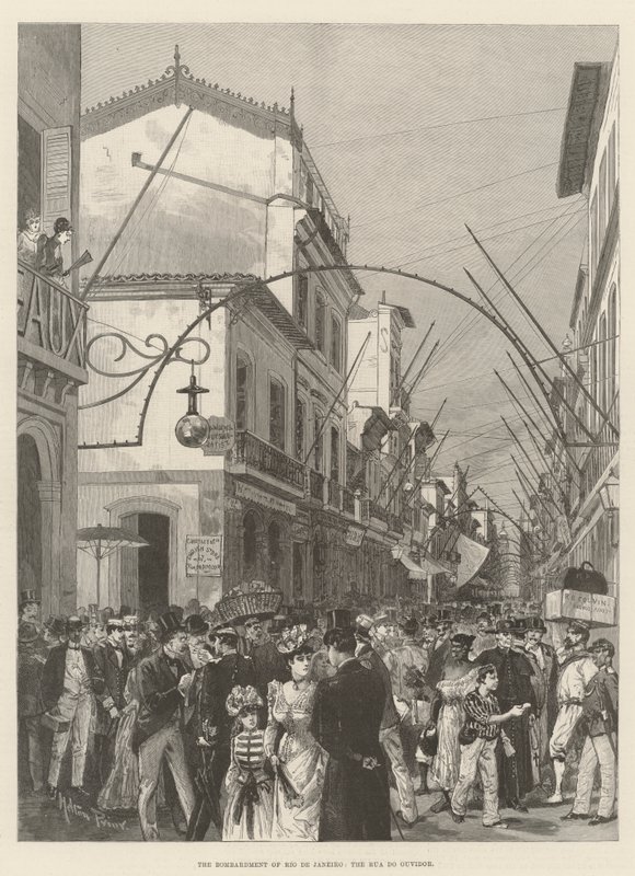 Bombardementet af Rio de Janeiro, Rua do Ouvidor af Melton Prior