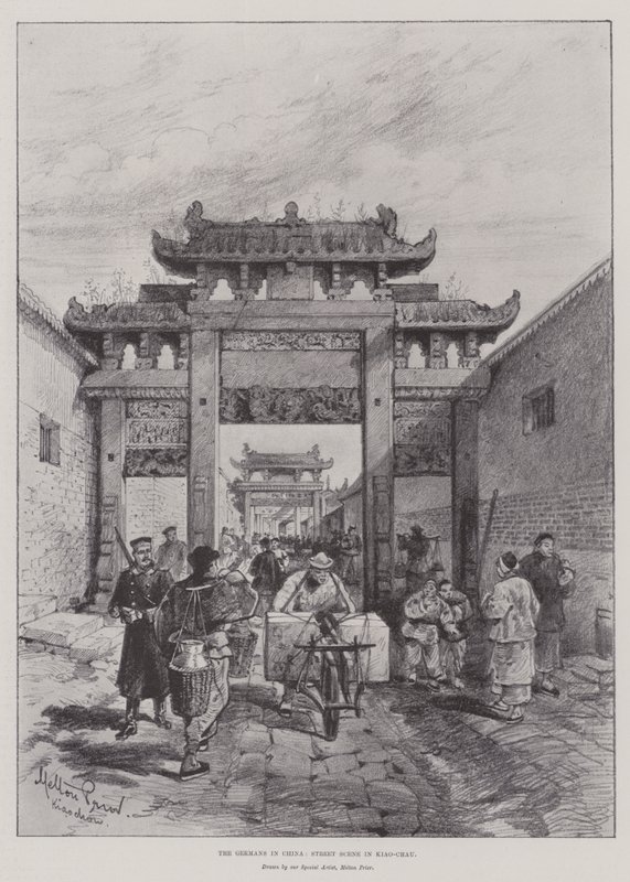Tyskerne i Kina, Gadescene i Kiao-Chau af Melton Prior