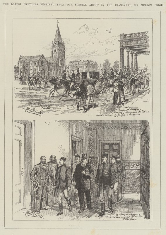 De seneste skitser modtaget fra vores særlige kunstner i Transvaal, hr. Melton Prior af Melton Prior