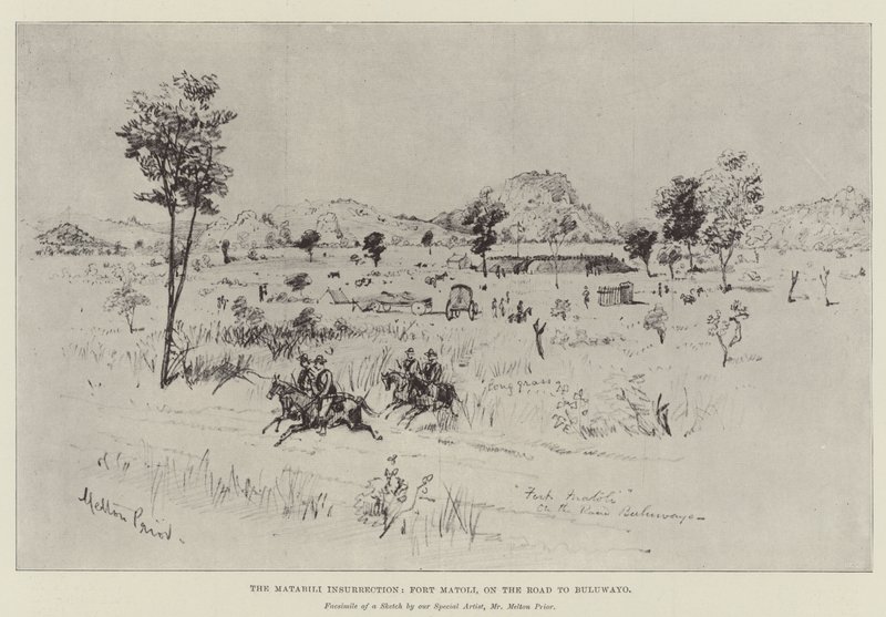 Matabili-oprøret, Fort Matoli, på vejen til Bulawayo af Melton Prior