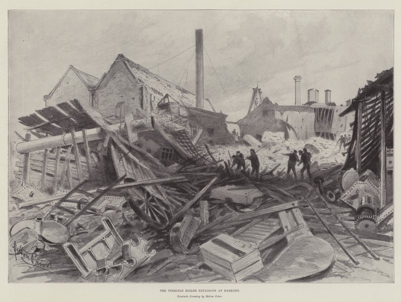 Den frygtelige kedeleksplosion ved Barking af Melton Prior