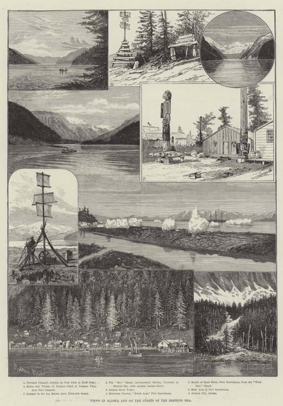Udsigt i Alaska og på Beringshavets kyster af Melton Prior