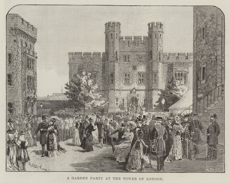 En havefest i Tower of London af Melton Prior