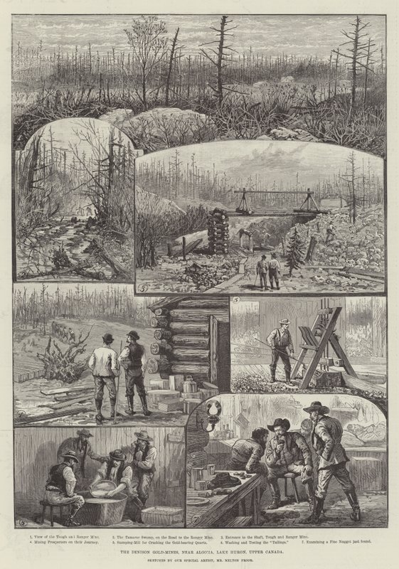 Denison Gold-Mines, nær Algoma, Lake Huron, Upper Canada af Melton Prior