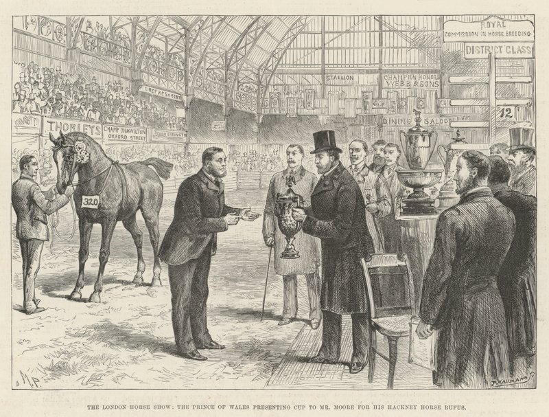 London Horse Show, Prince of Wales overrækker Cup til Mr. Moore for hans Hackney Horse Rufus af Melton Prior