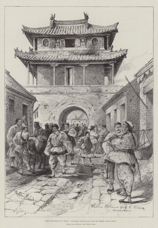 Situationen i Kina, vestlige indgangsport til Tsimo, Kiao-Chau af Melton Prior
