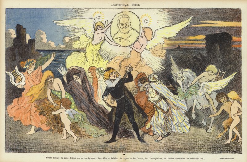 Hundredåret for Victor Hugos fødsel, illustration til Le Rire af Michael Burghers