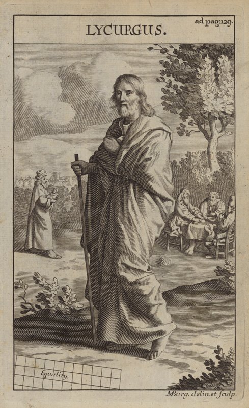 Lycurgus, legendarisk spartansk lovgiver af Michael Burghers