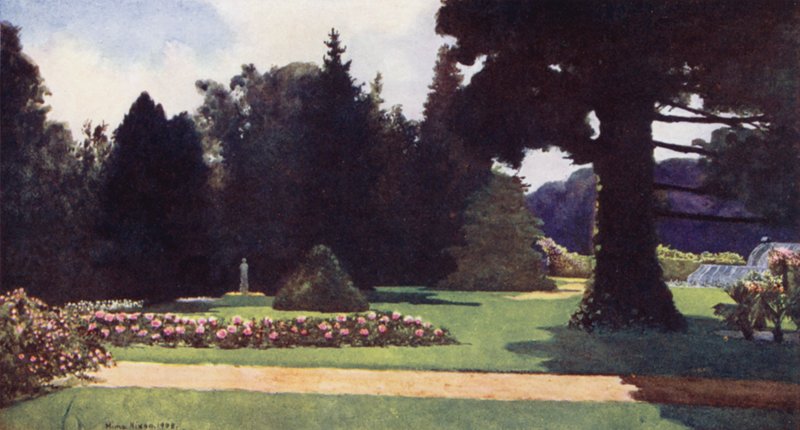 Palace Gardens, Het Loo (farve litho) af Mima Nixon