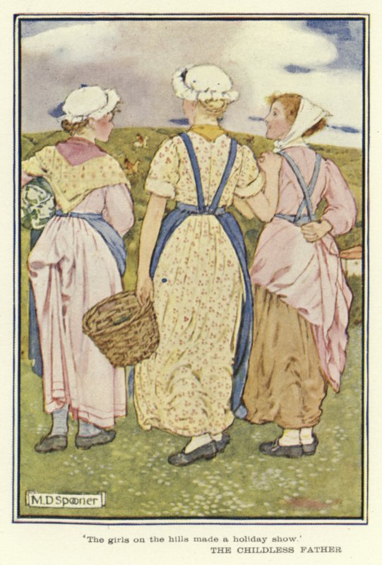Den barnløse far (farve litho) af Minnie Didbin Spooner