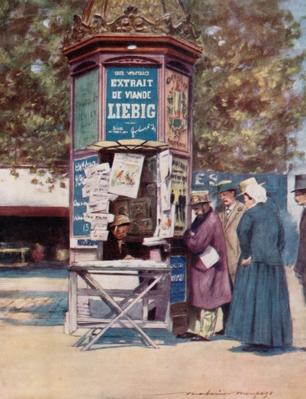 I Kiosk, Paris af Mortimer Ludington Menpes