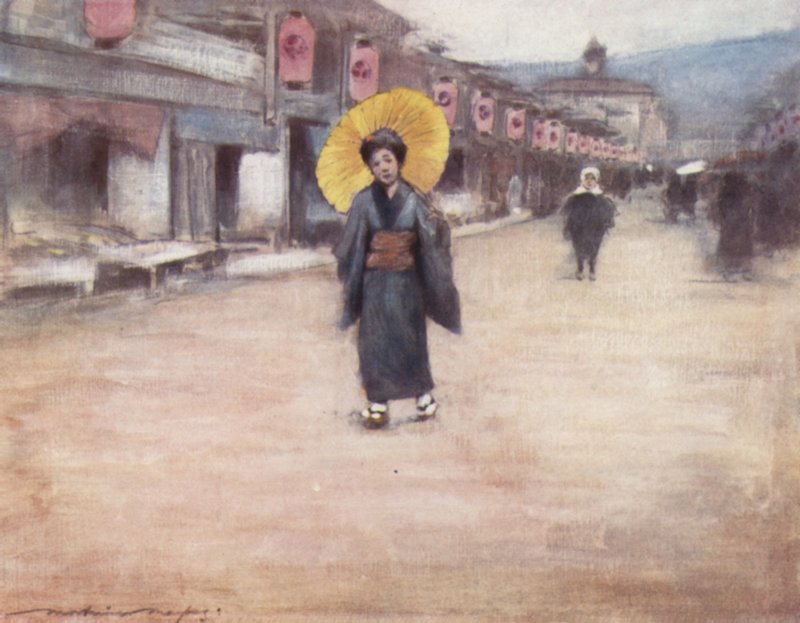 En gade i Kyoto af Mortimer Ludington Menpes