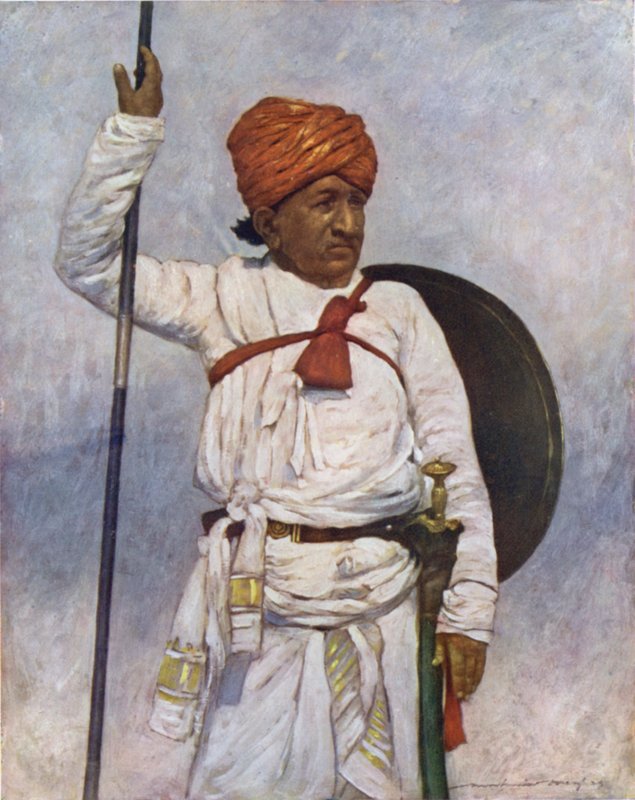 En bevæbnet tilbageholder af Bombay Chiefs af Mortimer Ludington Menpes