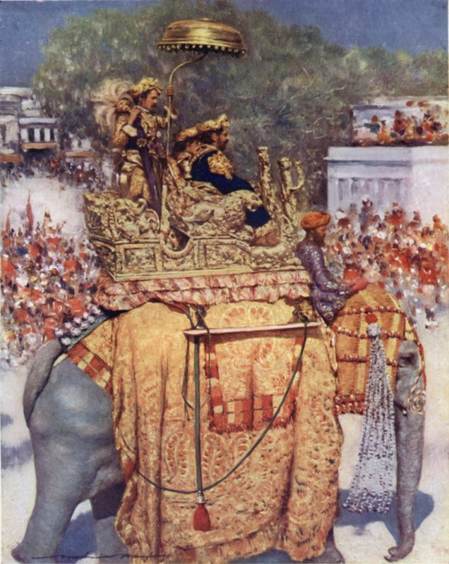 The State Entry, A Distinguished Maharaja af Mortimer Ludington Menpes