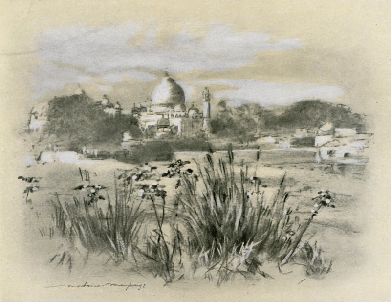 Taj i Agra af Mortimer Ludington Menpes